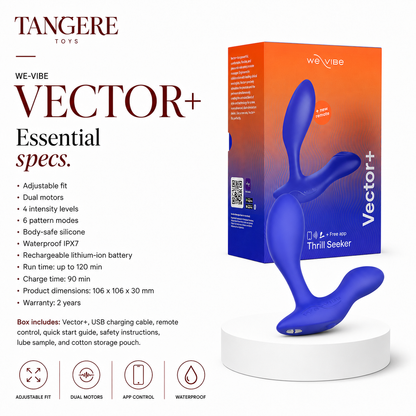 We-Vibe Vector+ Dual Stimulation Prostate Massager Royal Blue