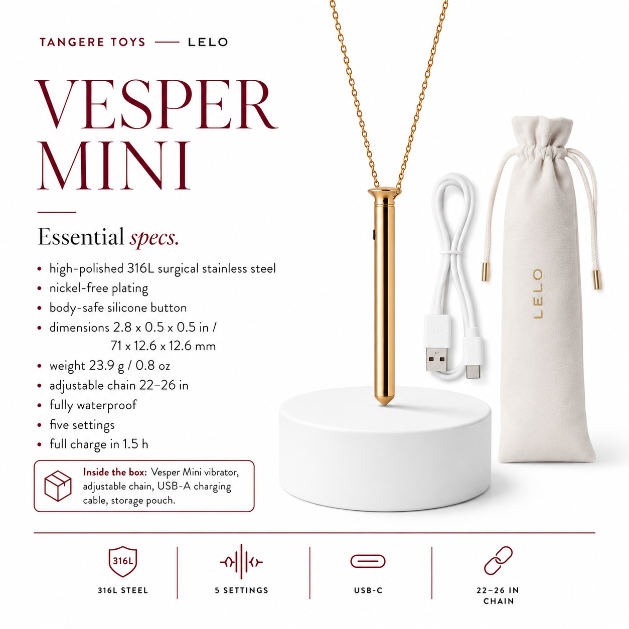 Crave Vesper Mini 24K Gold