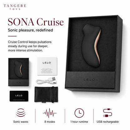 LELO SONA CRUISE Rechargeable Clitoral Stimulator Black