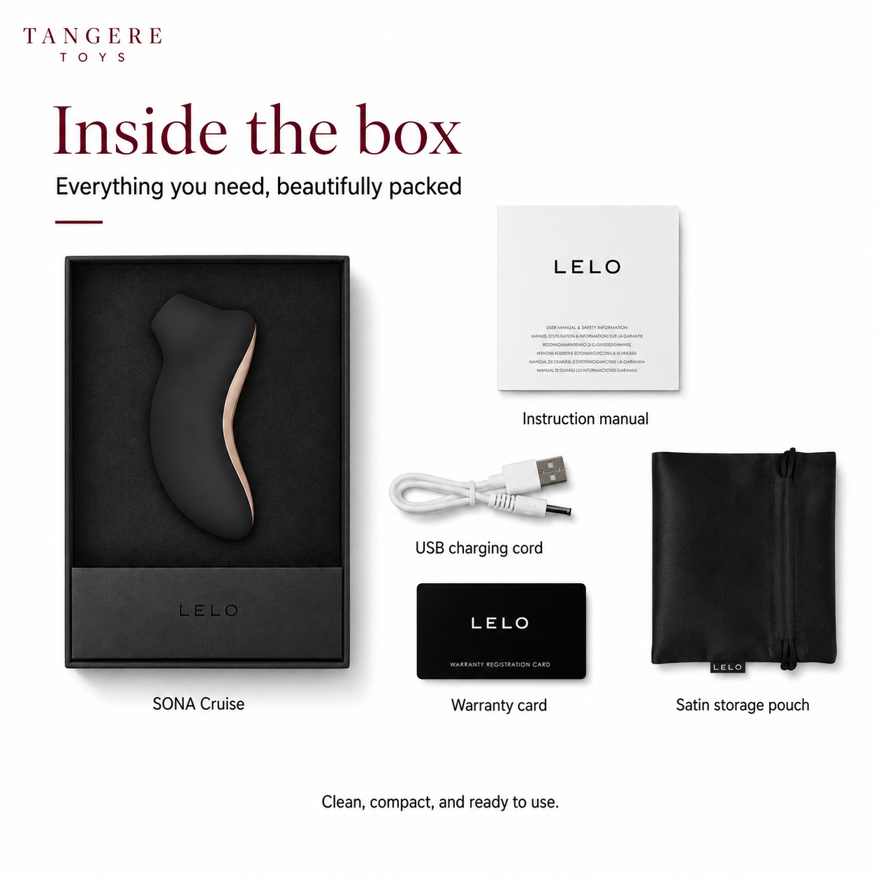 LELO SONA CRUISE Rechargeable Clitoral Stimulator Black