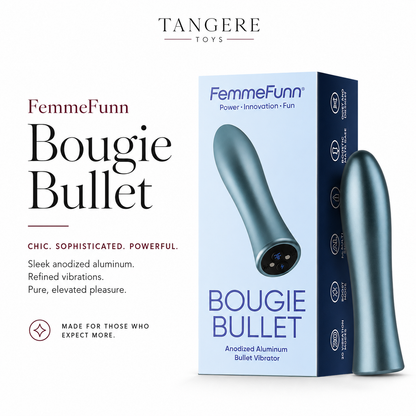 FemmeFunn Bougie Bullet Rechargeable Aluminum Vibrator Light Blue