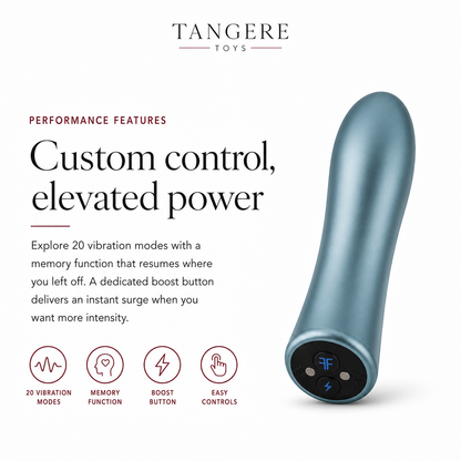 FemmeFunn Bougie Bullet Rechargeable Aluminum Vibrator Light Blue